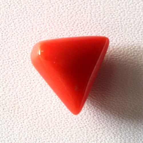 Natural Triangular Red Coral (Moonga) - 4.75 carats